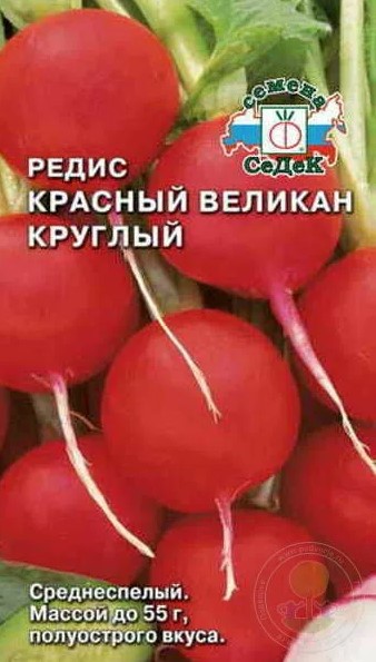 Редис Красный великан лента /Седек/