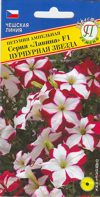 Петуния ампельная Лавина Пурпурная звезда F1 (10др, Чехия) /Престиж/