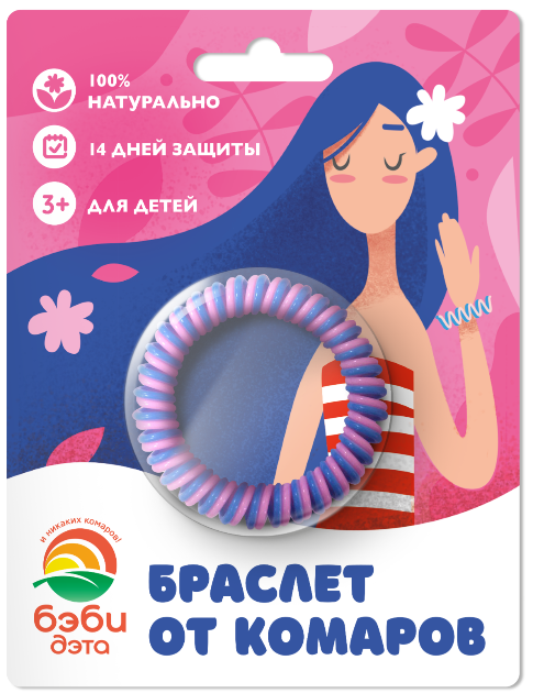 Браслет от комаров для детей БЭБИ ДЭТА /Химик/