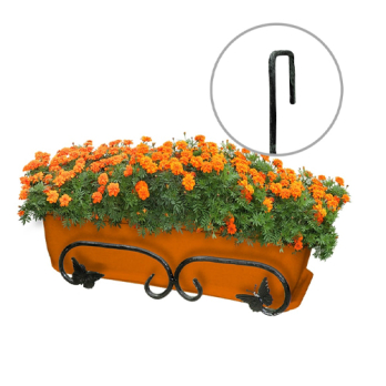 Подставка под балконный ящик металл 28x18x45см /Фабрика ковки/ 51-202