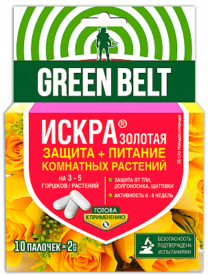 Искра золотая палочки для защиты комнатных растений 20 шт /ГринБэлт/