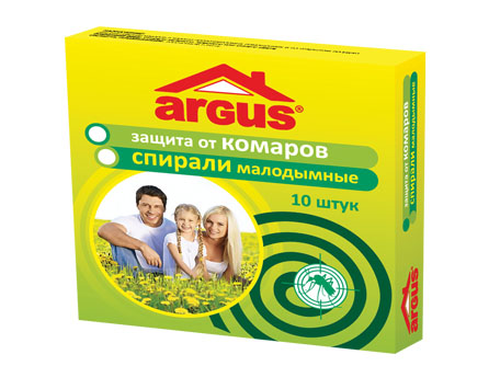 Спирали малодымные от комаров ARGUS /Аванти/