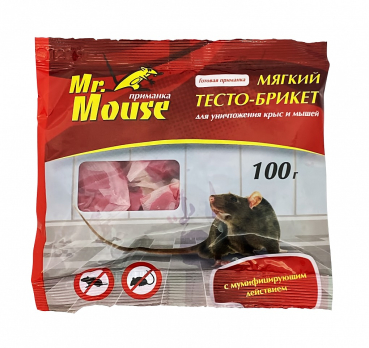 Тесто-брикет от грызунов 100г Mr.Mouse /Аванти/