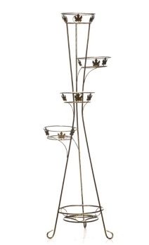 Стойка напольная на 5 кашпо металл d:16,5и21,5см 45х43х132см Декор /Фабрика ковки/ 18-005