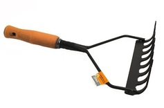 Грабли 8-зубые прямые с деревянной ручкой Эксперт /УРОЖАЙНАЯ СОТКА/ Арти