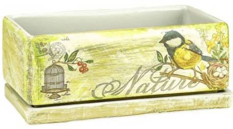 Горшок Кактусник 1,3л l:24*12см h:9см NK0203 /Сады Аурики/