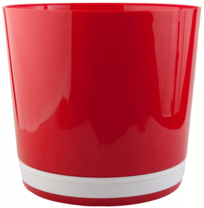 Кашпо Double Flowerpot из 2-х частей d25,h46,5 см красный /Флора-Пласт/DDB25